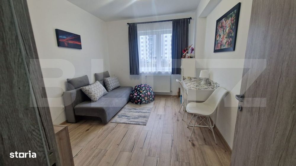 Apartament nou  cu 3 camere, 2 bai -76 mp, decomandat, cu balcon -Trac