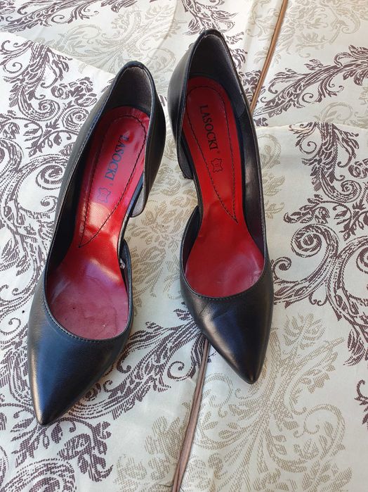 Дамски обувки на висок ток Lasocki, естествена кожа, номер 38