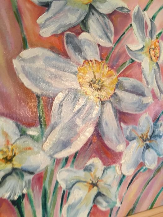 Картина "НАРЦИССЫ". Масло.