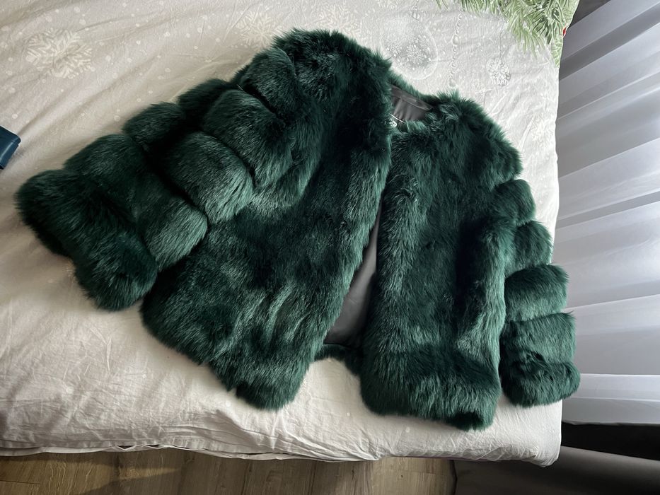 Зелено палто косъм