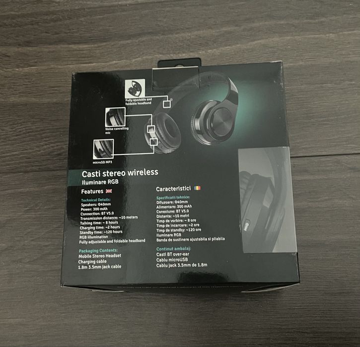 Căști Spacer Spbh-Crystal-Rgb wireless