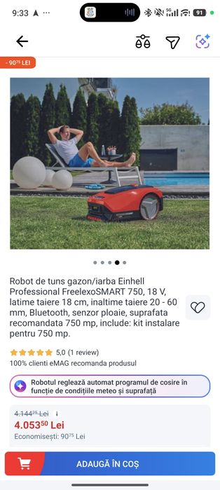 Vând robot tuns iarba