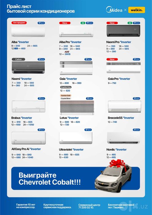 Кондиционер Midea Alba Pro 18 инвертор Wi-Fi новинка 2026