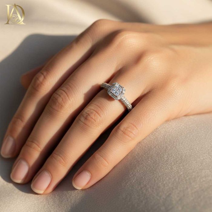 Нов Златен Пръстен с 0.83кт Естествени Диаманти