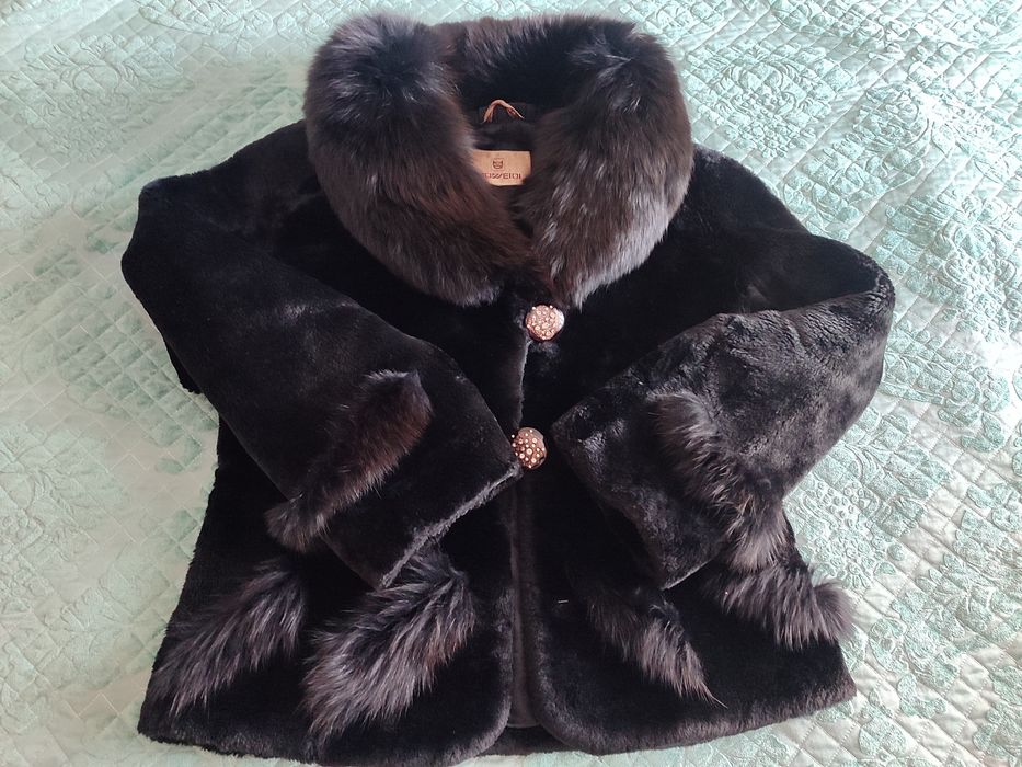 Шуба цигейковая + натуральный писец