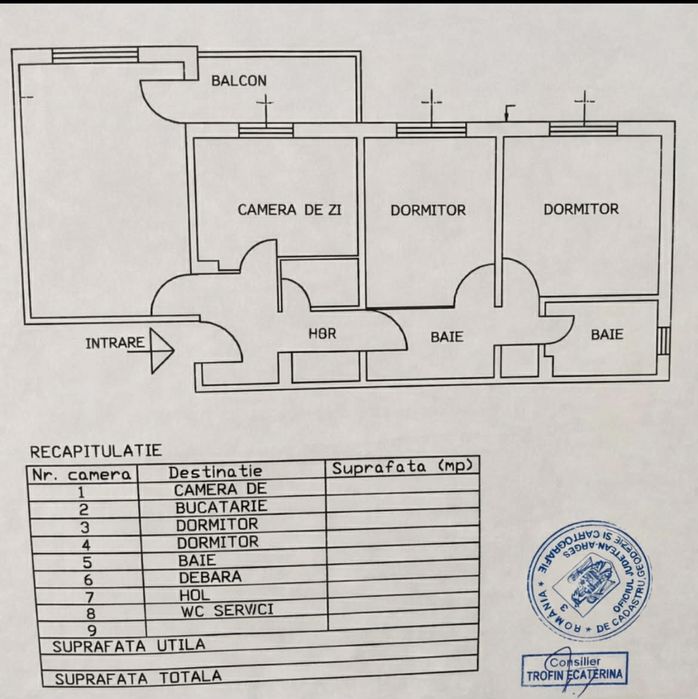 Apartament de vanzare cu 3 camere