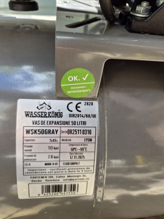 Hidrofor Wasserkönig 1050W - Vas mare 50L -  ca NOU