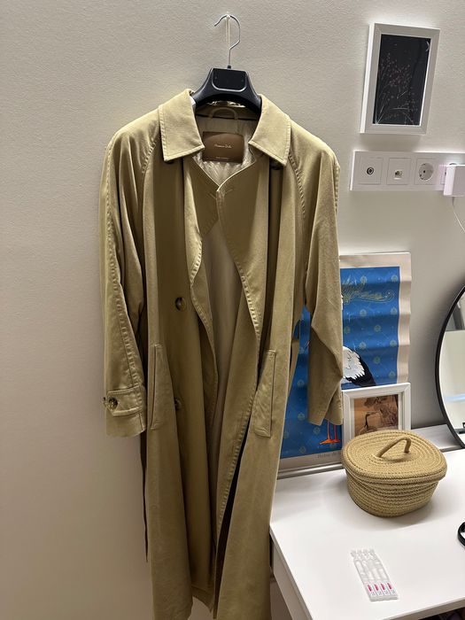 Тренч бежевый, длинный