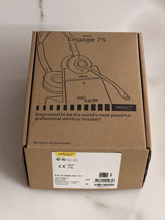 Нови Слушалки Jabra Engage SE 75 + зарядна стойка
