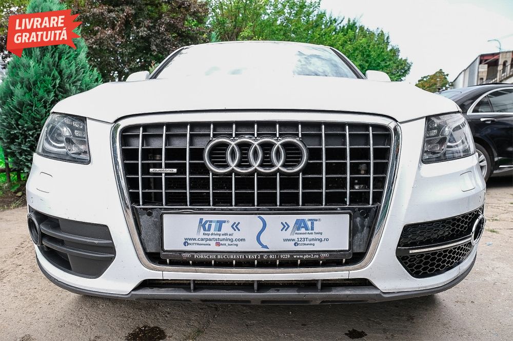 Grile Laterale Audi Q5 SUV 8R (2008-2011) RS Design Negru Lucios Chrom