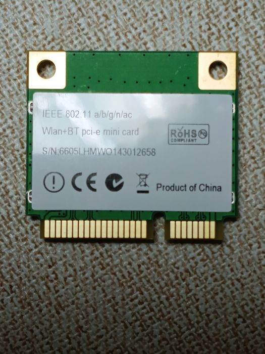 Placa Wireless Wi-Fi 5 - Intel Dual Band Wireless-AC 7260 / 7265 slot Half Mini PCIe Dual Band 2,4/5 GHz Bluetooth 4.0 / 4.2 viteza 1,2 Gbps - NOU