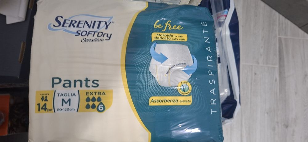 Pampersi Serenity Soft Dry Sensitive Pants M Extra 14 buc/4 baxuri +