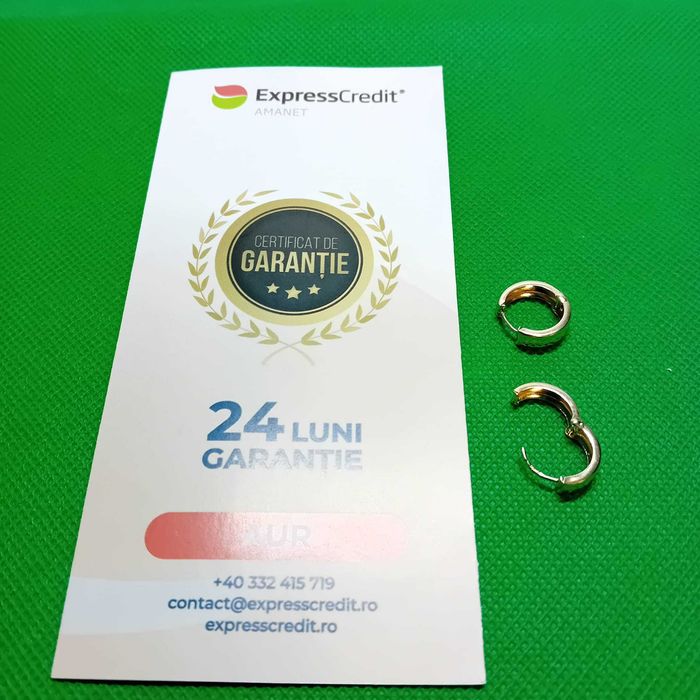 Cercei  aur 14k 1.88 gr (AG4 Dacia b.51895.2)Garantie 2 ani