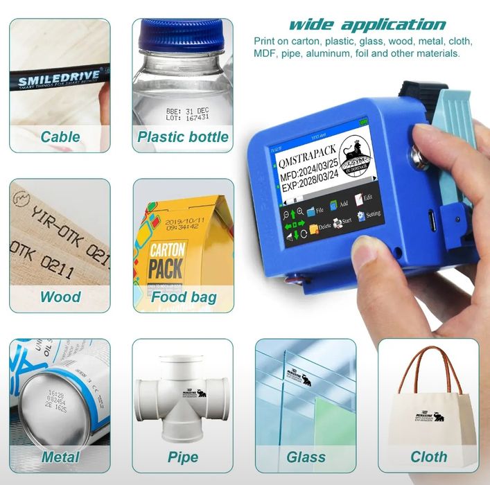 Маркиратор датер апарат сана дата штрих QR код ручной мини принтер