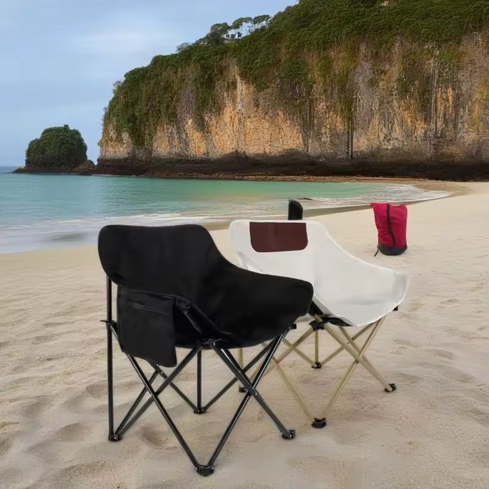 Складной стул для пикника «Лунный» черний цвет