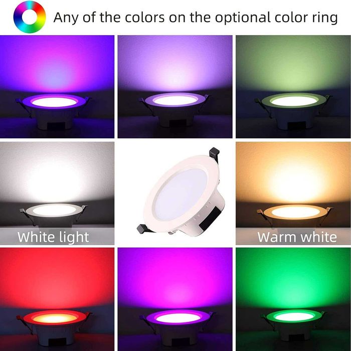 Set 4 Bec Spot LED incastrat 5W Bluetooth Smart Aplicatie Telecomanda