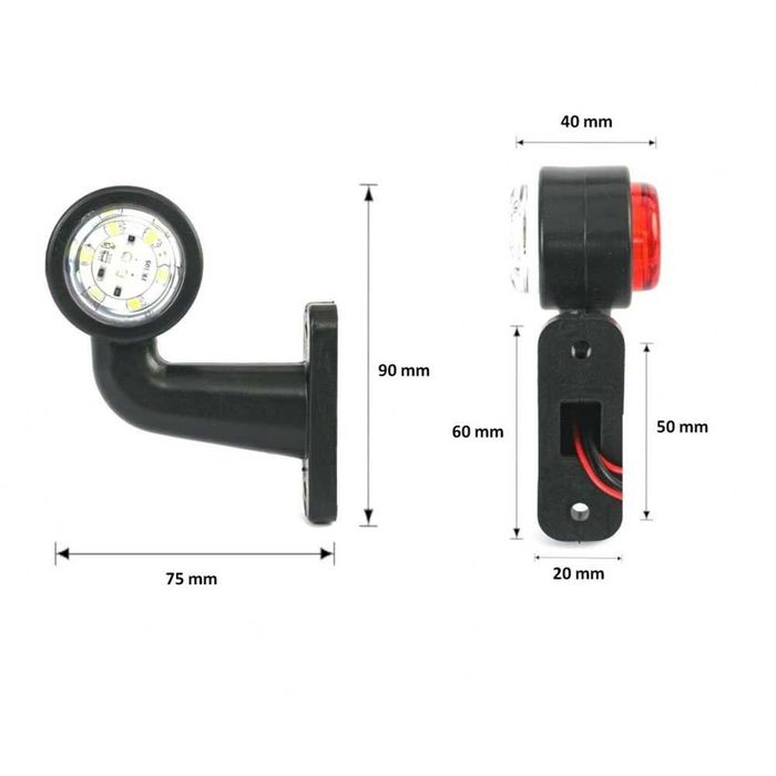 2 БРОЯ 12V 24V Мини LED Диодно рогче габарит за бус платформа камион