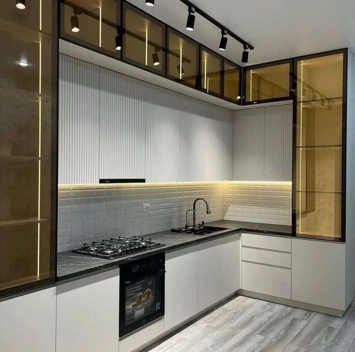 Oshxona mebellari Laminant  Akril  krashenny buyurtma asosida yasab b