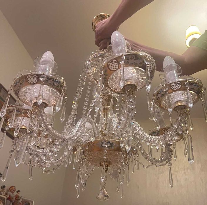 Люстра и бра хрустальные