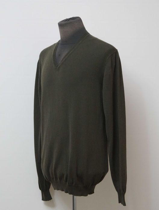 Pulover khaki Zanone bumbac marimea 52