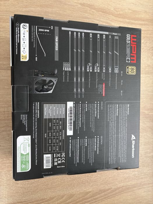 Sursa PC Sharkoon PSU ATX WPM Gold ZERO 750W
