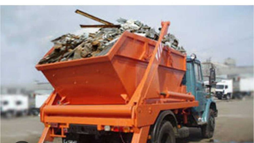 Вывоз мусора, контейнер в бункерах!