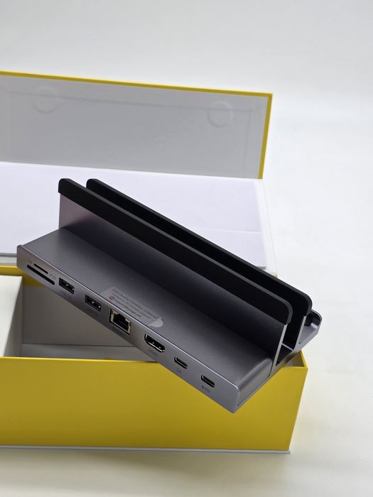 Stație de andocare pentru monitor dual: QUUGE suport USB C 7 în 1 cu H