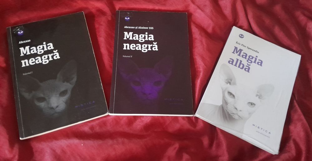 RAR,SET3,MAGIA NEAGRA Abraxas vol 1+2+MAGIA ALBA carte vraji Ritualuri
