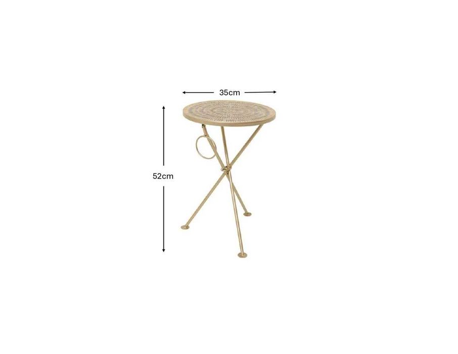 KARE Помощна маса Clack Mosaic Brown 35cm Дизайнерска