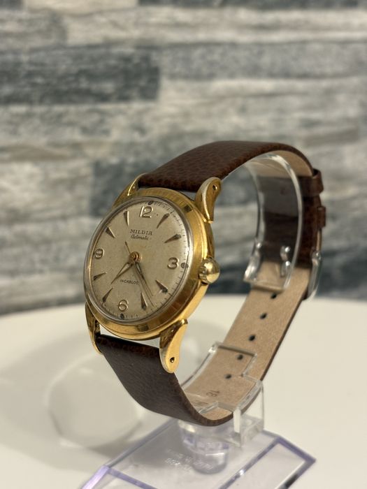 Ceas Mildia automatic elvetian cal.ETA 1256 anii ’60 placat cu aur