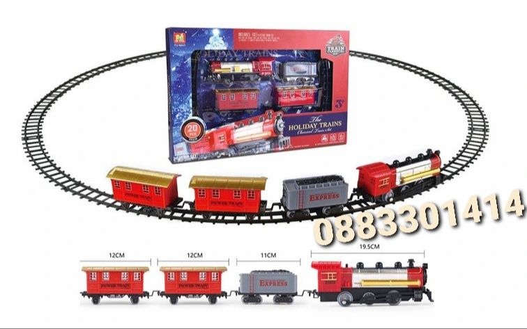 Коледно влакче със звук и светлини 20 части