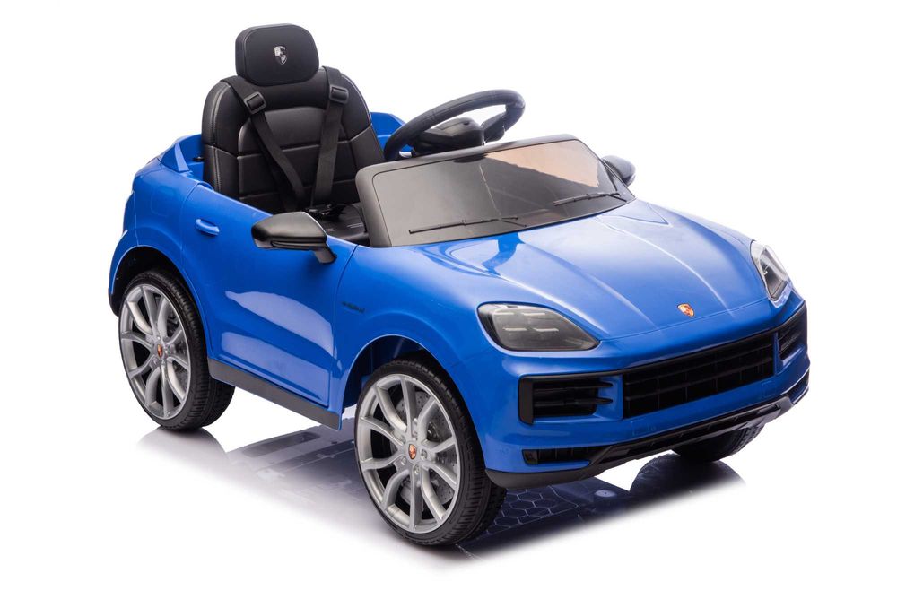 Masinuta electrica Porsche Cayenne 2x35W 12V scaun tapitat Blue