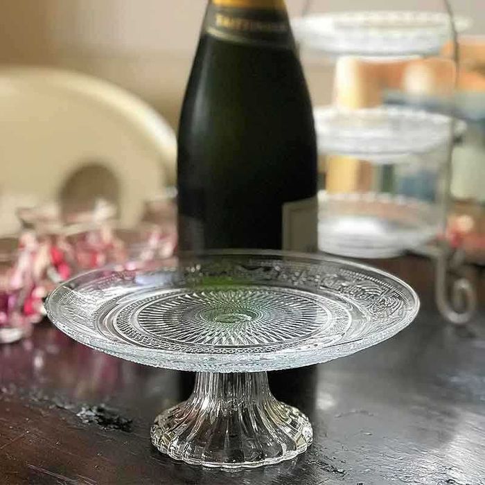 Стъклена поставка за торта с краче Ø33 см
