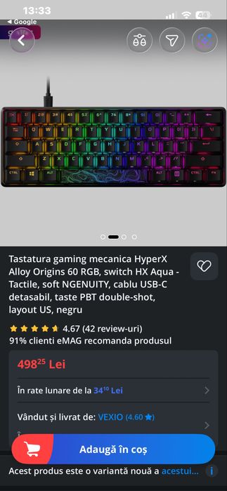 Tastara Razer Ornata Chroma