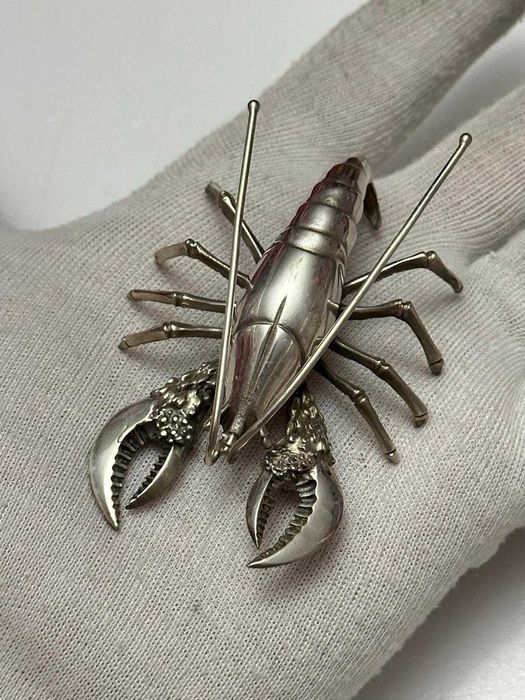 MINIATURA ARGINT 800 - RAC Mare - 9 x 6 cm - 48g. - Vintage !