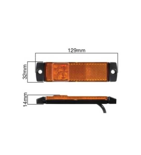 2 x Lampa laterala remorca rulota camion LED ALBA130mm 12-24V