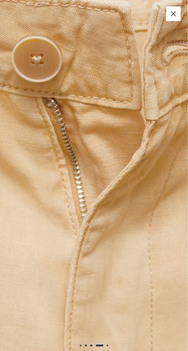 Дамски дълъг карго панталон с връзки на талията Mango - размер L/XL