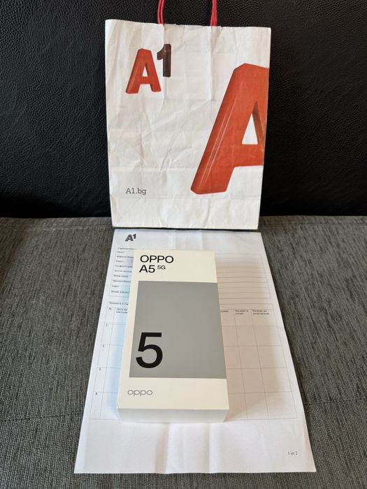 ЗАПЕЧАТАН 128GB Oppo A5 5G Гаранция А1 2027 Black Green / Черен /Зелен