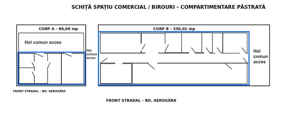 Proprietar(PJ) Aerogării: Birouri, Restaurant, Clinica, Showroom etc