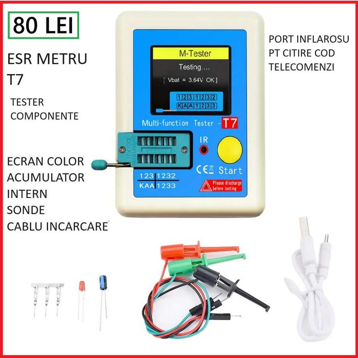 Clampmetru cu multimetru / ESR T7