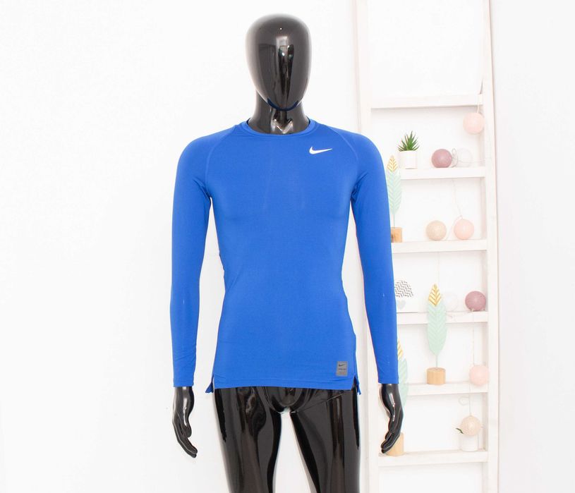 Nike Pro Compression оригинална мъжка блуза синя Dri Fit дълъг ръкав М