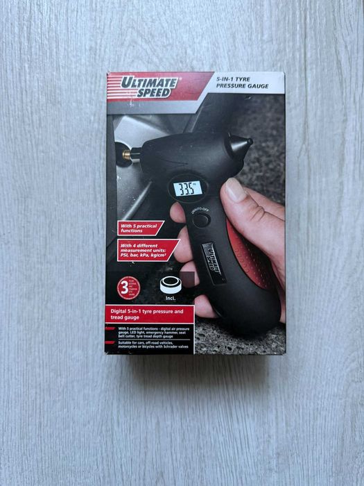 Tester de presiune pentru anvelope 5 în 1