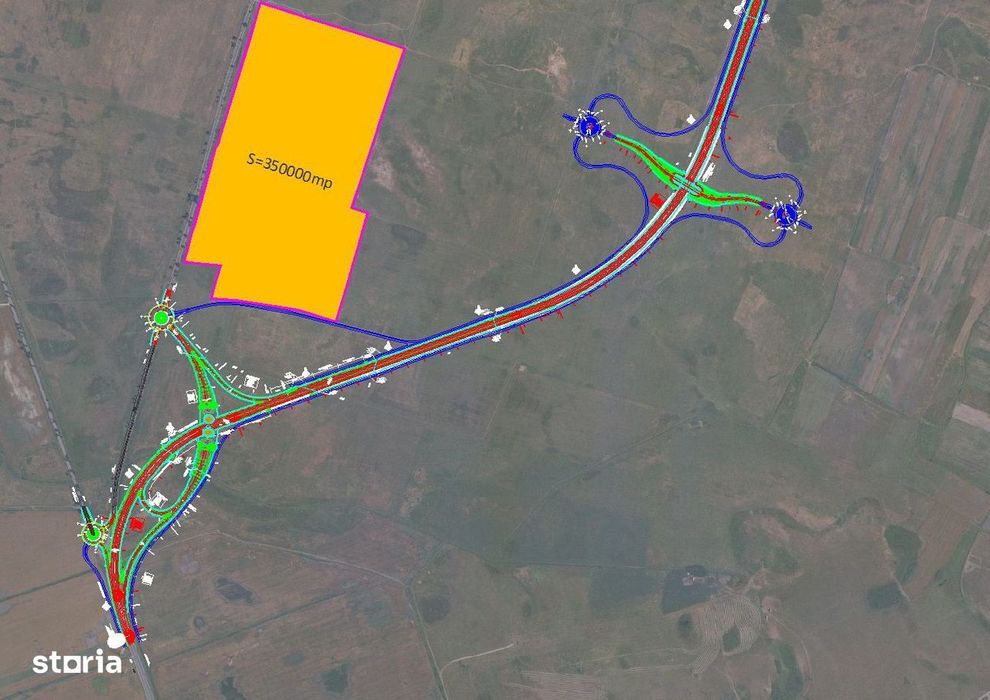 De vanzare teren logistica/industrial, coborare bretea A1 - Sanandrei,
