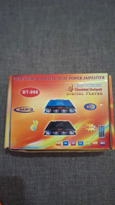 4- канален усилвател BT-998 - Bluetooth/FM/USB/SD