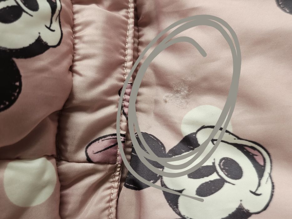 Детско зимно яке за момиче с Мини Маус и Мики Маус