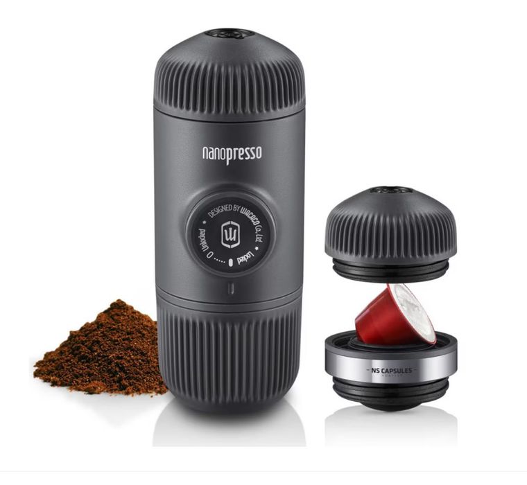 VAND ESPRESSOR  PORTABIL - NANOPRESSO  WACACO - KIT COMPLET - pentru capsule tip Nespresso si cafea măcinată