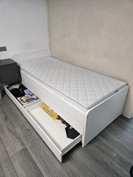 Pat de 90x200 cm cu pat suplimentar