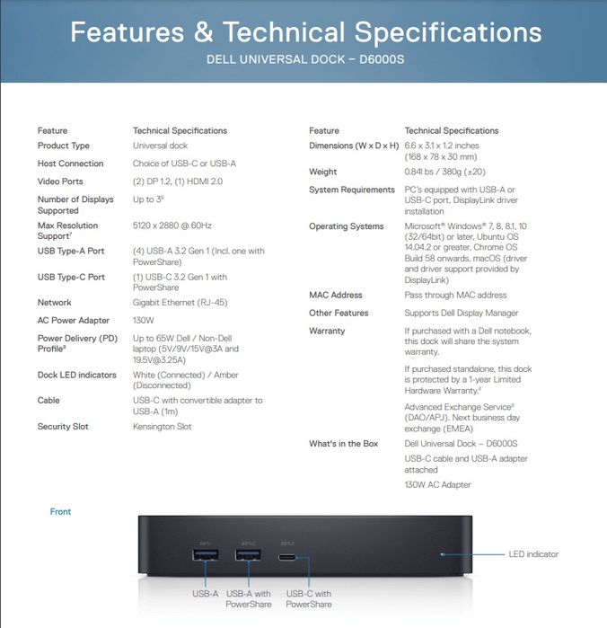 Doking Dell D6000 4K