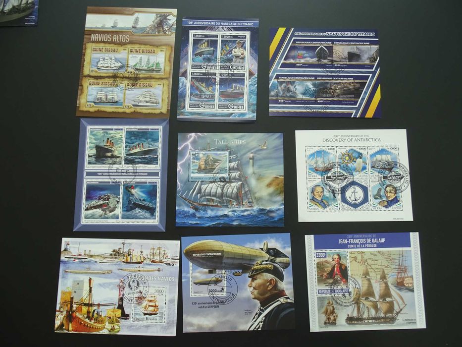 50 colite stampilate , timbre tematice Transporturi (Lot 3098)