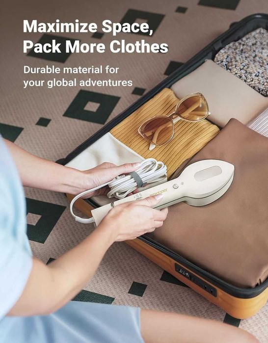 Ютия за дрехи с пара Jack & Rose, 3 в 1, двойно напрежение 110-240V